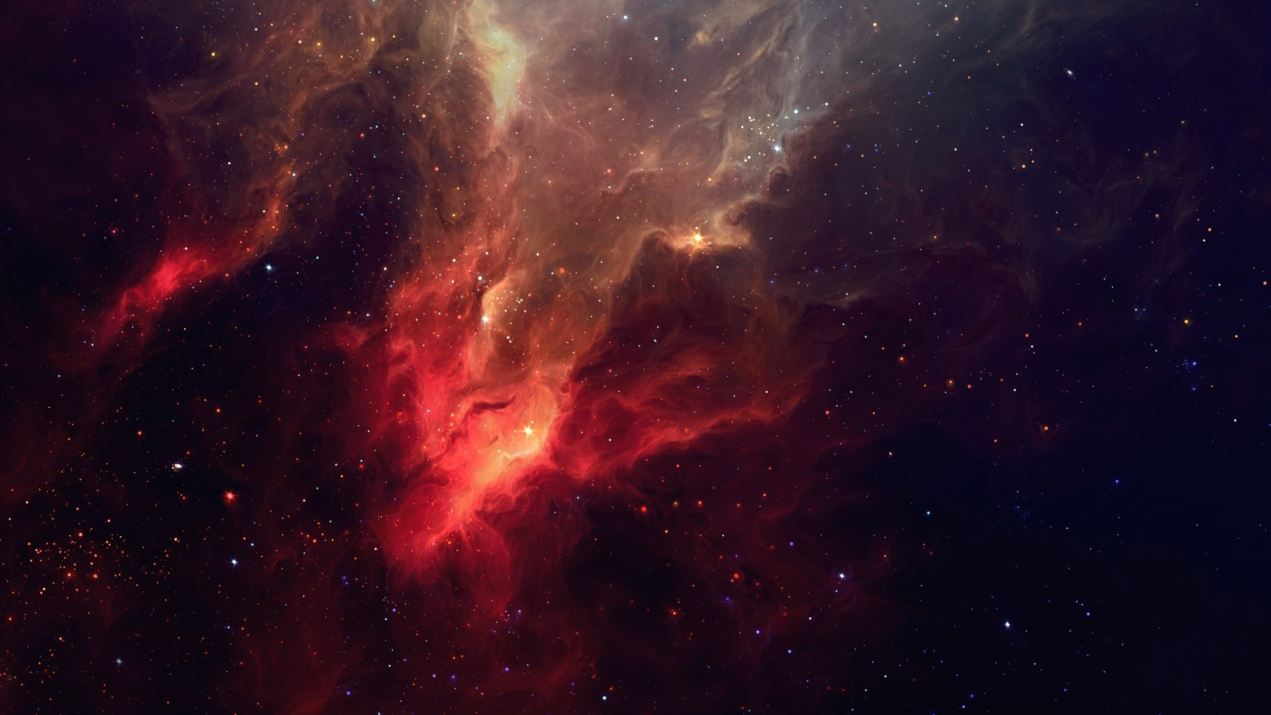 red nebula space wallpaper