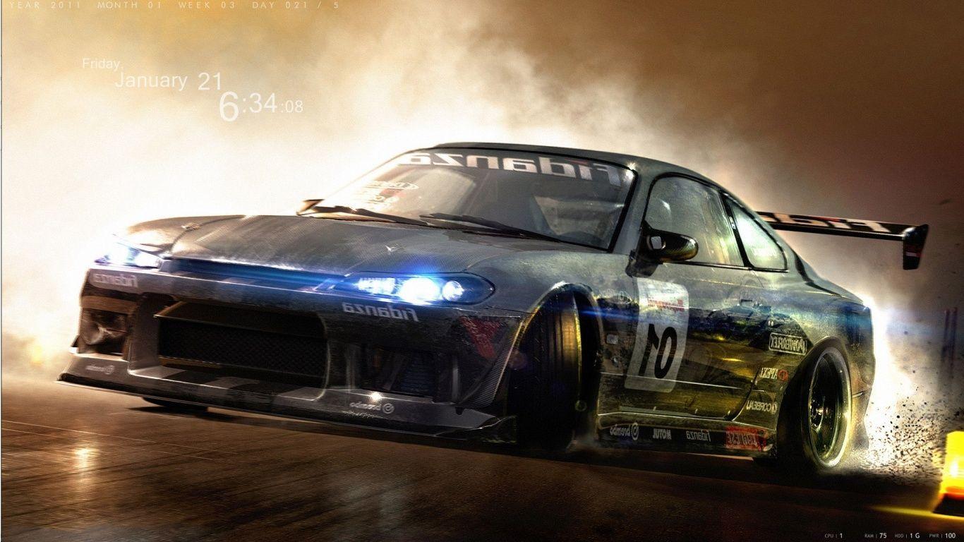 Drifting Cars Wallpapers 1366x768