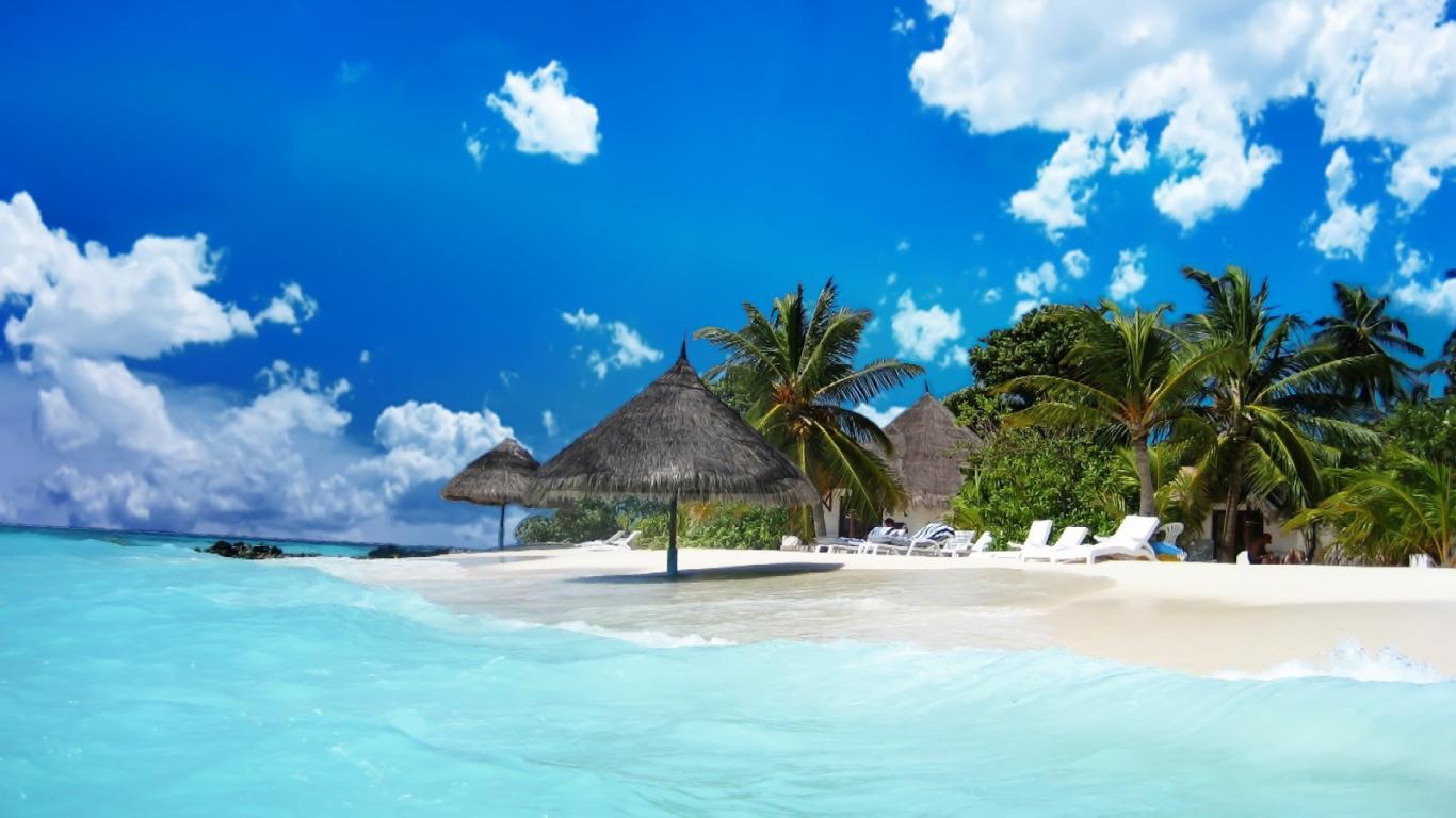 maldives beach wallpaper 13jpg 1366x768