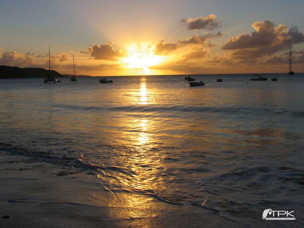 beach sunset wallpaper sunset crocusbay Tropical Paradise Kitesurfing 1024x768