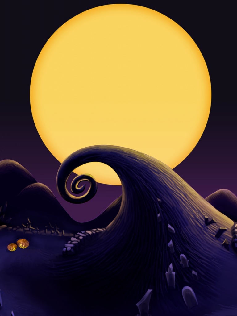 768x1024 The Nightmare Before Christmas Landscape Ipad wallpaper 768x1024