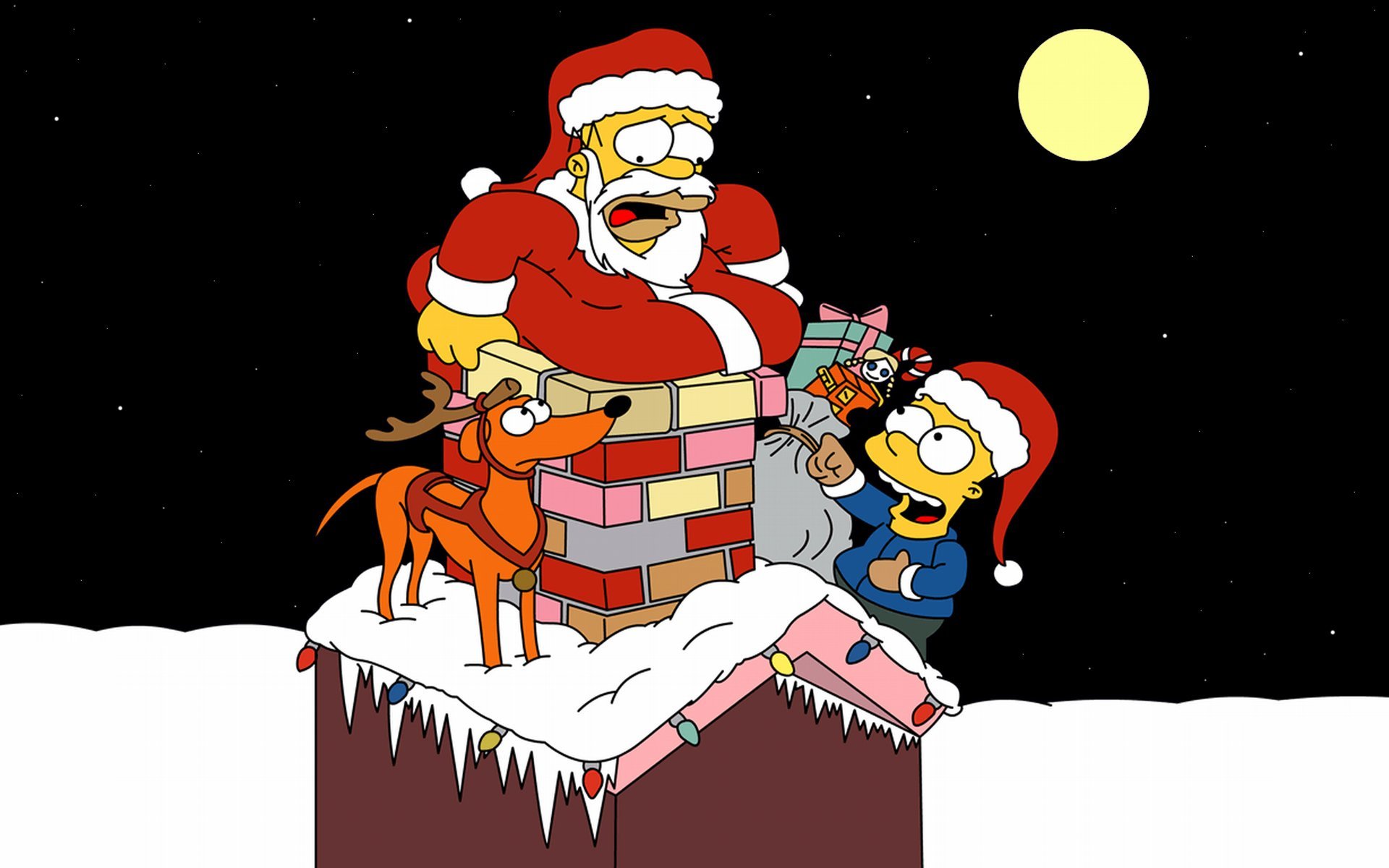 the simpsons homer simpson bart the simpsons christmas 1920x1200