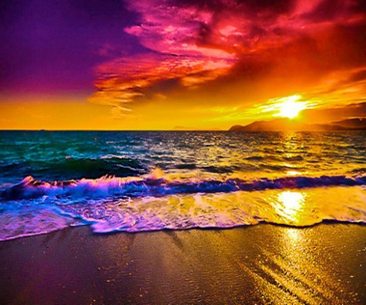  sunsets nature colors the ocean rainbows sunris beautiful sunsets 736x613