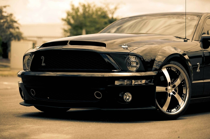 black cars vehicles ford mustang knight rider 2300x1533 wallpaper Cars 800x533