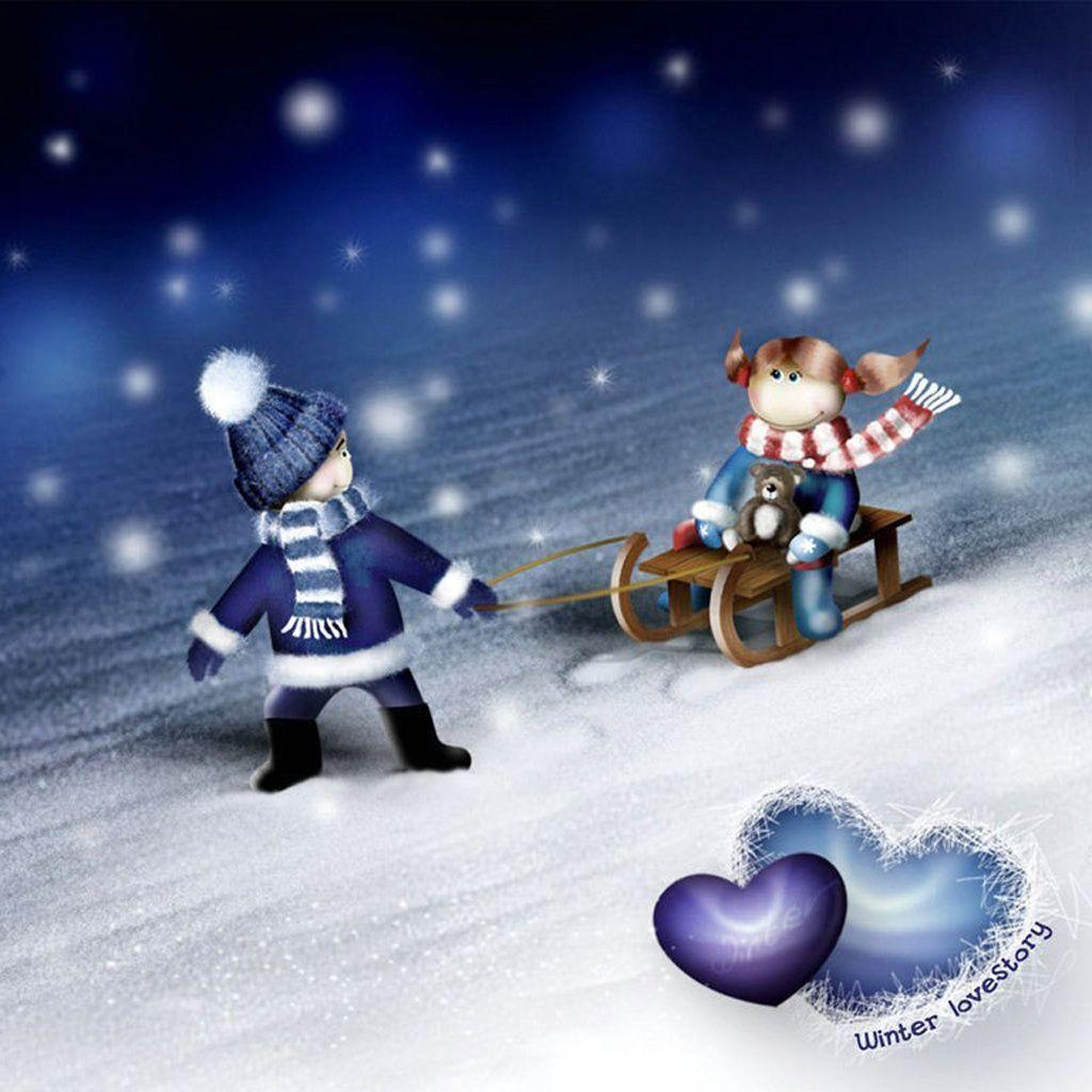 Cute Winter Wallpapers 1024x1024