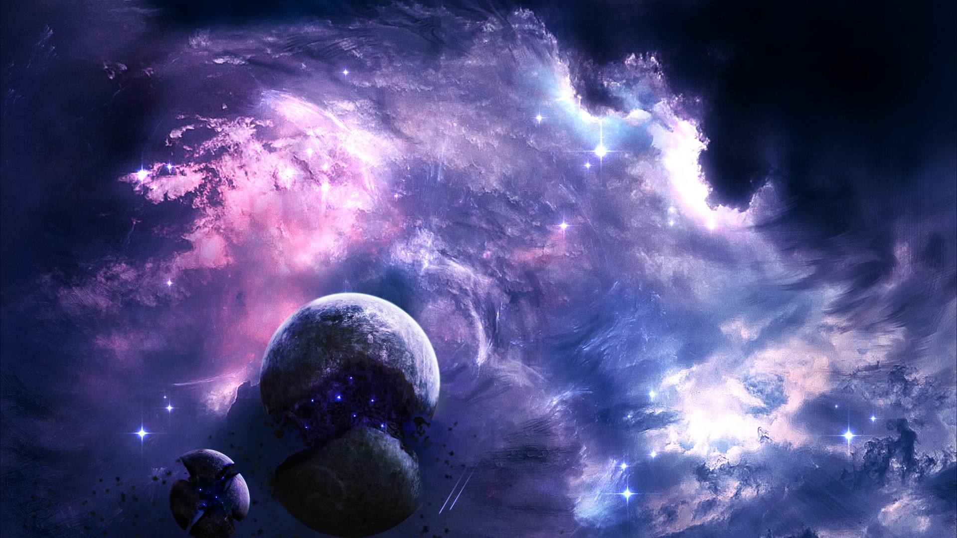 HD Purple Space Wallpaper