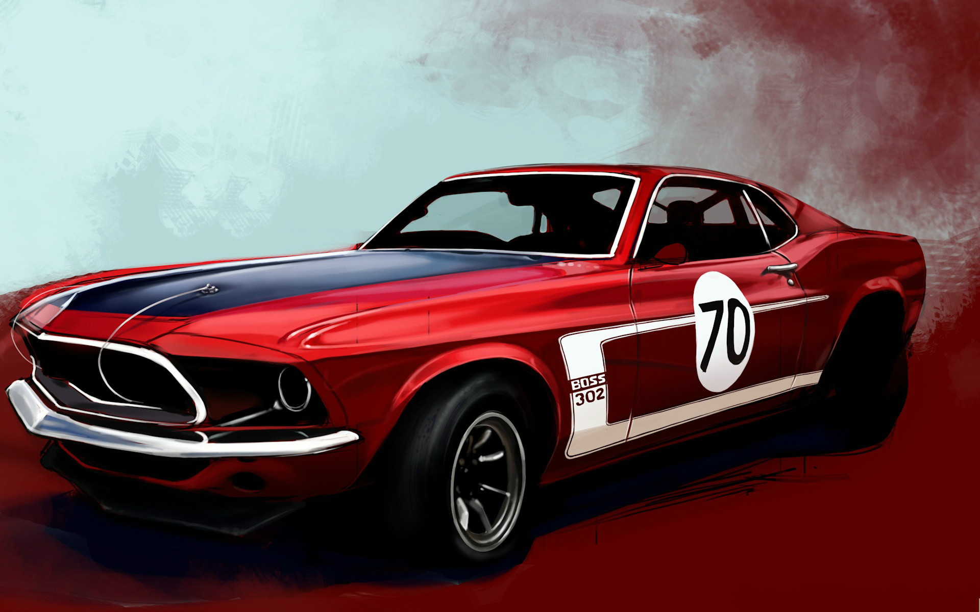 Ford Mustang Boss 302 Classic Muscle Car Wallpaper   HD 1920x1200