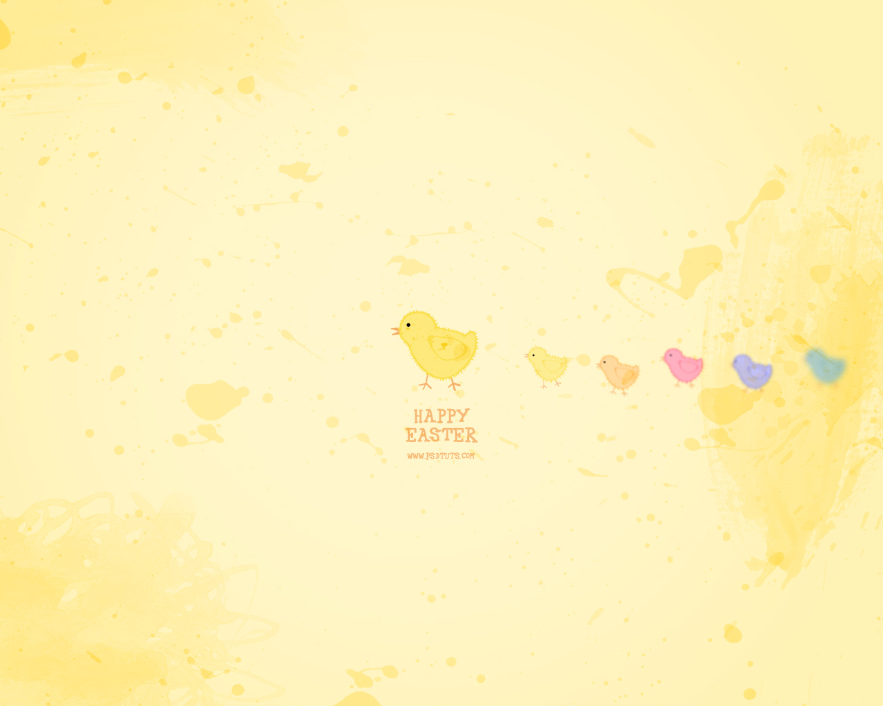 Super Cute Easter Wallpaper Illustration Tutorial 1280x1024