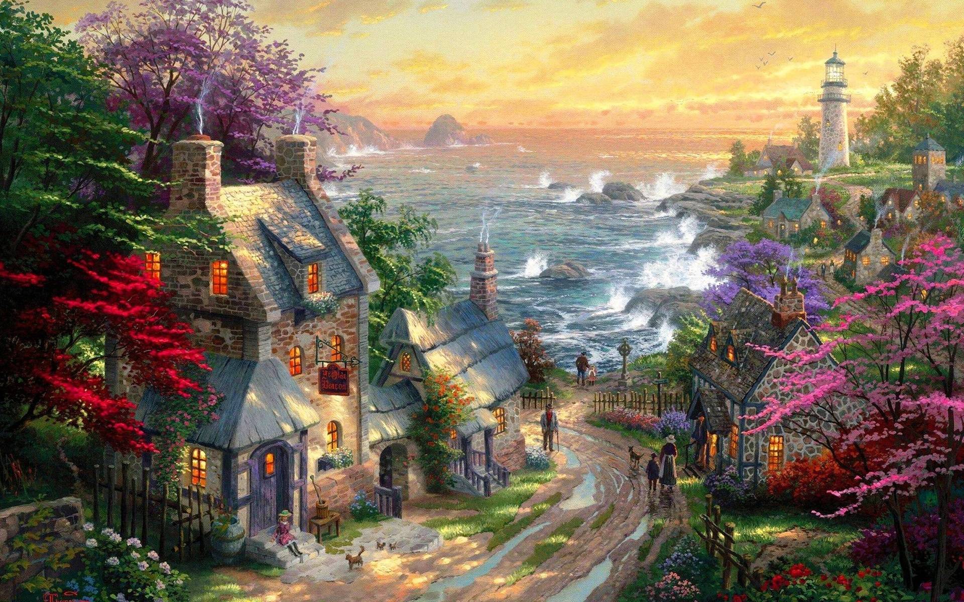 Wallpapers For Thomas Kinkade Disney Dreams Collection Wallpaper 1920x1200