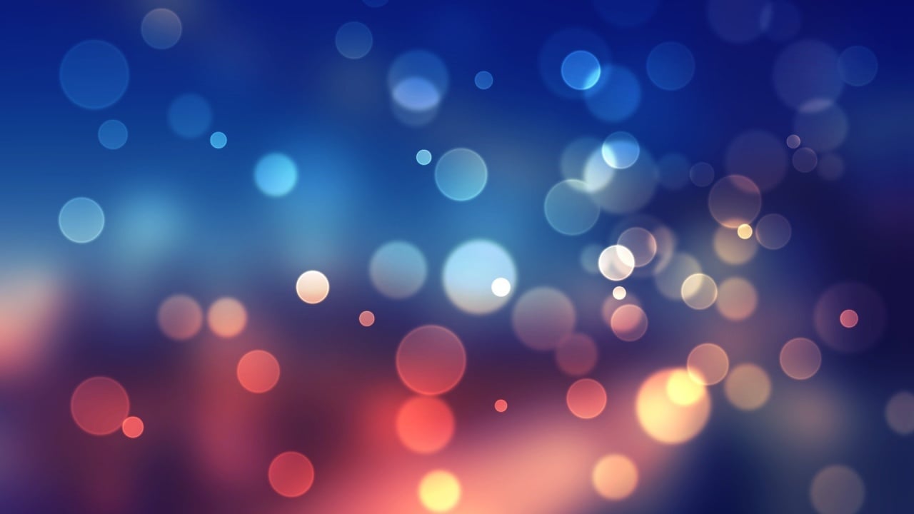 1280x720 Blue bokeh desktop PC and Mac wallpaper
