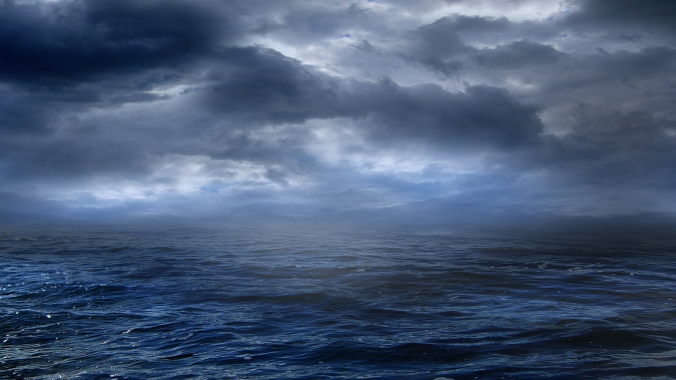 Eyesurfing Storm At Sea Wallpaper Theme 1366x768