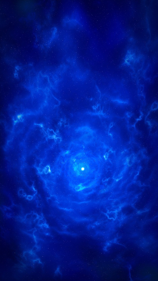 Blue Space time Vortex Wallpaper   iPhone Wallpapers 640x1136