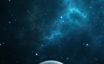 Dark Blue Space Wallpaper