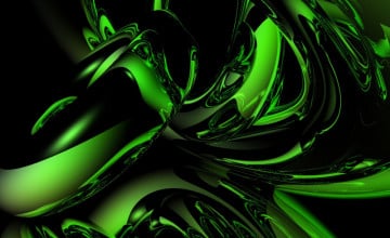 Green and Black Abstract Wallpaper