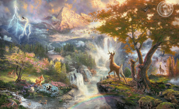 Thomas Kinkade Disney Wallpapers Cartoon